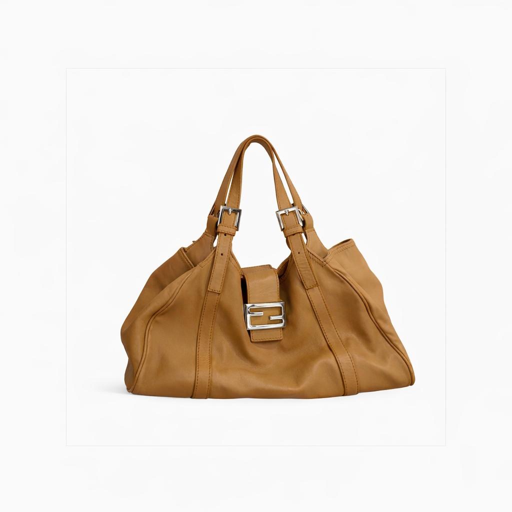 FENDI BEIGE LEATHER PICCOLA BAG